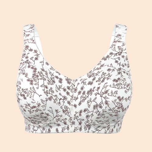 Plus Graphic Breathable Wireless Bra